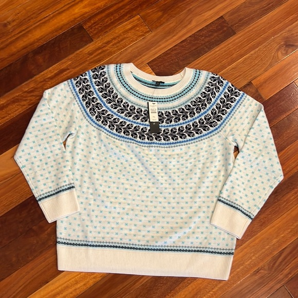 Talbots Sweaters - ⭐️ New Talbots Petites Fair Isle Lambs Wool Blend Knit Pullover Sweater …